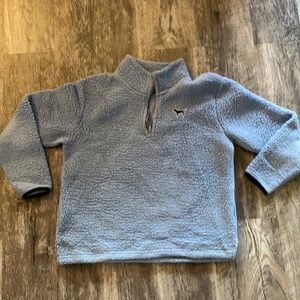 PINK vintage blue 3/4 zip sweater w pockets